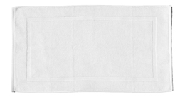 Tub Mat. 86% Cotton, 14% Polyester. White. 7.0 Lbs. 20" x 30". $24.75/Dozen. 5 Dozen/Case. First Quality.